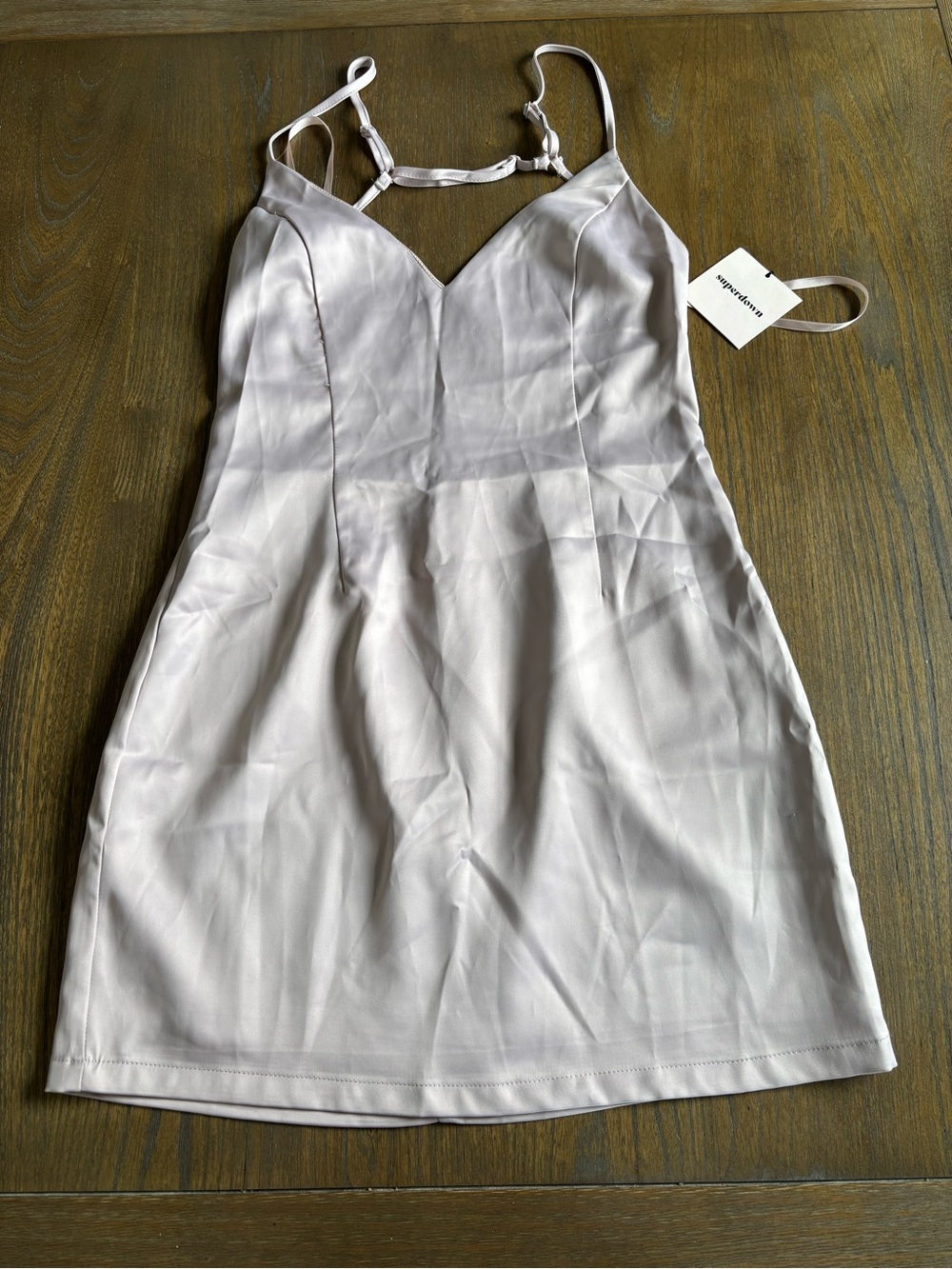 Superdown Revolve Silk-Blend Slip Dress in Light Pink